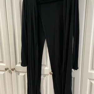 Athleta cover-up light weight cardigan, size small, black